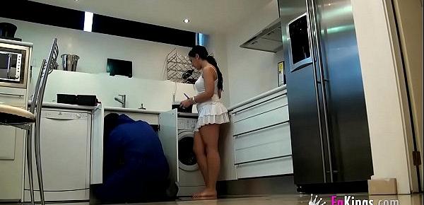  Her name is Mara, and she has filmed herself fucking the plumber!